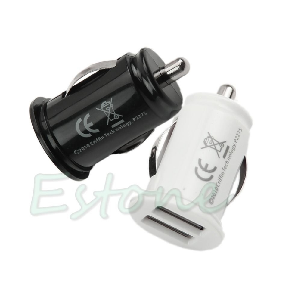 1X Universal Car Charger Dual USB Power Port Adapter Cigarette Lighter Converter Y103