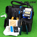 KELUSHI 13 In 1 Fiber Optic FTTH Tool Kit with FC 6S Fiber Cleaver and 5Mw