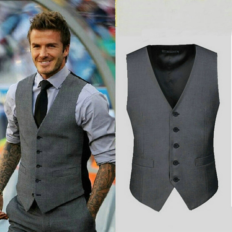2016 High Quality Suit Vest Men Men s Clothing Fashion Casual Slim Fit Vest Waistcoat Men