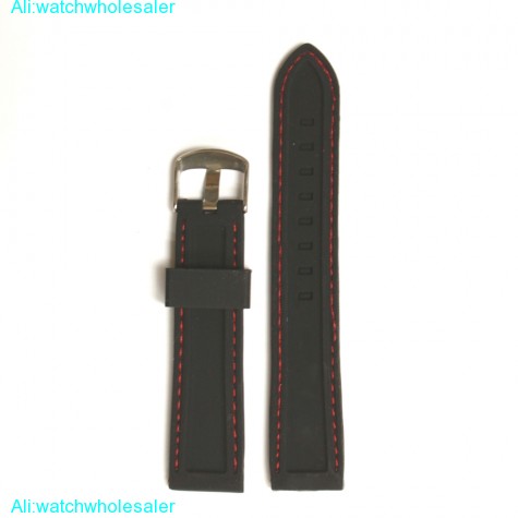 20mm Smart Black Silicone Men Ladies Watch Band Straps WB1021A20JB