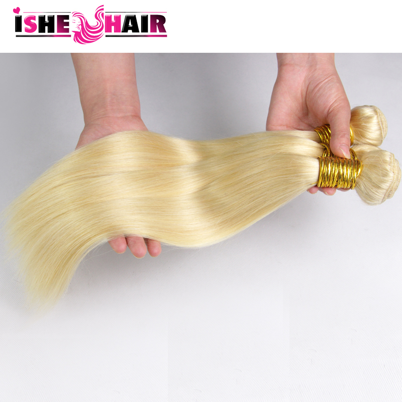 6A Top selling 613 blonde virgin hair weft unprocessed brazilian hair straight cheap virgin human hair extensions 3 bundles lot