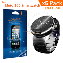 5pcs/lot  High Clear HD Screen Protector For Moto 360 Smart Watch Protective Screen Film For Moto 360 Smart Watch