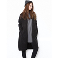 New Spring Autumn Female Women s Solid Color Long Style Pockets Loose Casual Leisure Sweater Coat