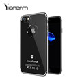 Yianerm For iPhone 7 7Plus Phone Case 2 in 1 TPU Metal PC Hard Cover Case