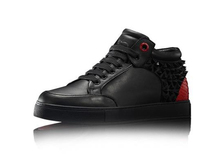 2015 new arrive brand royaums shoes women lambskin casual shoes Black lace up with rivets high