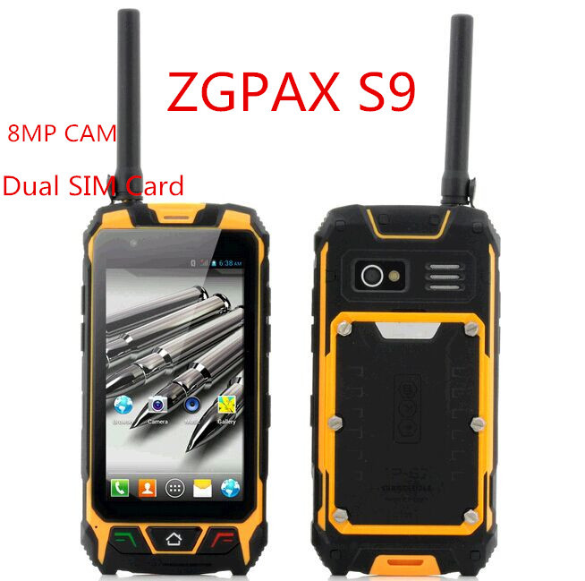 ZGPAX S9 Rugged Smartphone 4 5 Inch IP67 Waterproof Walkie Talkie mobile Phone 512 4G Dual