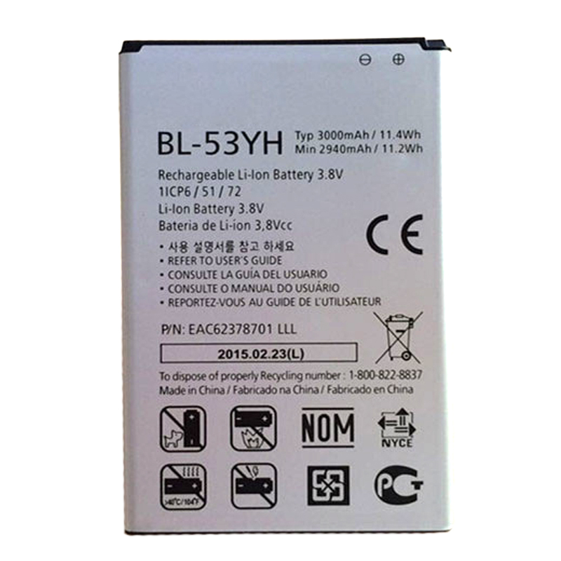     LG G3 F400 F460 D858 D830 VS985 BL-53YH BL53YH 3000  - Bateria 1 ./ 