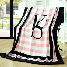 Pink VS Secret Blanket Manta Fleece Blanket Throws on Sofa Bed Plane Travel font b Plaids