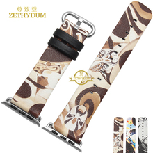 fashion Smart bracelet PU watch band for apple watchband 42mm wristwatch strap belt facebook pattern wristwatches band