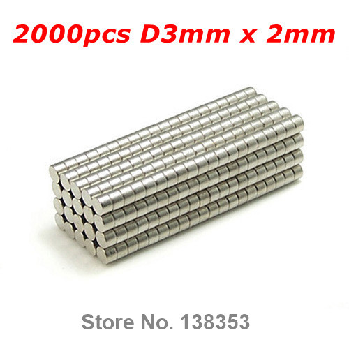 400pcs Bulk Small Round NdFeB Neodymium Disc Magnets Dia 3mm x 2mm N35 Super Powerful Strong Rare Earth NdFeB Magnet