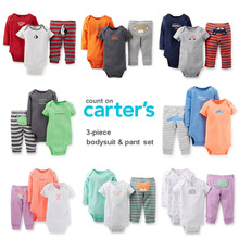 15 Models 3PCS Carter s Baby Boys and Baby Girls Short Long Sleeve Bodysuit Pant Carters