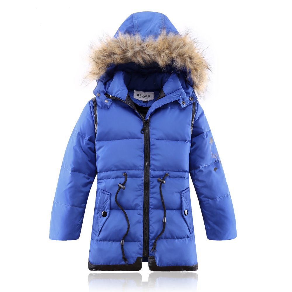 New Boys Winter Jackets Fur Hooded Collar Boys Winter Coats Children Outerwear Boys Duck Down Jackets for 4-7Years