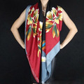2017 Spring autumn new of high grade Silk satin scarves printing multi purpose silk scarf shawl