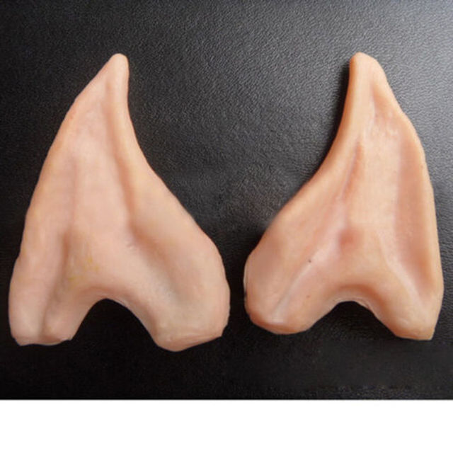 Latex Fairy Pixie Elf Ears Cosplay Accessories LARP Halloween Party Latex Soft Pointed Prosthetic Tips Ear Free Shipping