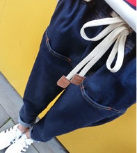 S 6XL Plus Size Loose Denim Pants Boyfriend Jeans for Women Denim Harem Pants Hip Hop
