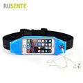 RUSENTE Universal Waterproof Screen Touch Running Sport Waist Bag Jogging Adjustable Cycling Runnning Bags