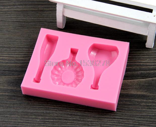 Bottle Collection Food-grade Silicone Chocolate Mold Fondant Cake Mold Fondant Cake Decoration
