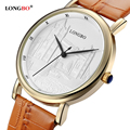 2016 LONGBO Luxury Quartz Watch Casual Fashion Leather Watches Men Women Couple Watch Sports Wristwatch Free