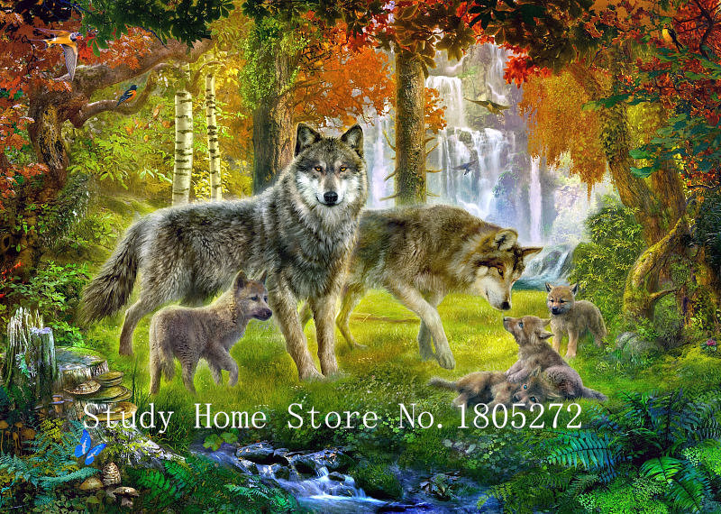 DIY Diamond painting Diamond Embroidery Wolf Home Decor painting Rhinestone Mosaic Cross Stitch Kit Needlework Owl Pattern AA143
