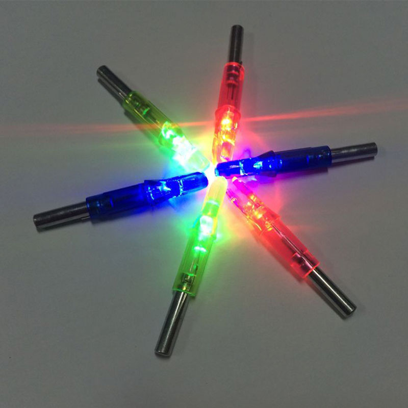 6PCS lot 3colors Lighted Nock for Compound Bow LED Lighted Arrow Nock ID 6 2mm Archery