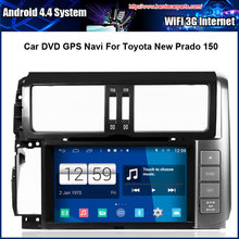 Android 4.4.4 1024*600 Capacitive Screen 1.6G CPU Quad Core Car DVD For Toyota New Prado 150 With GPS Navi Bluetooth Radio