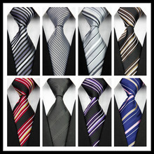 CON05 Silk Polyester Woven Smooth Tie Man s Gray Red Brown Black Classic Wedding Party Fashion
