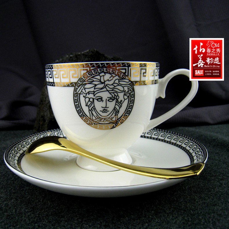 Sample room tableware Western tableware bone china tableware ceramic coffee cup and saucer set bone china