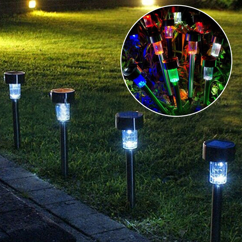10pcs Stainless Steel Solar Energy Lawn LED Lamp White / Colorful 10pcs Stainless Steel Solar Energy Lawn LED Lamp White / Colorful