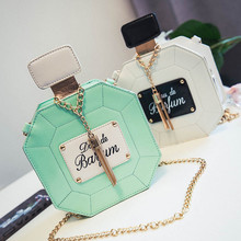 New Leather Perfume Bottle Chain Mini Clutch Bag 2016 Tassels Women Handbag Fashion Party Women Bags 2016 Evening Bags