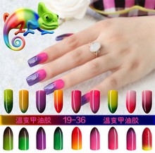 1pc NAIL GEL Temperature gradients phototherapy glue nails qq uv LED chloden nail glue NAIL POLISH colorful dye 10ml CN020