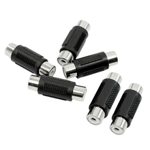 Shopping Time Straight AV RCA Female to Female Connector Coupler Adapter 6 Pcs