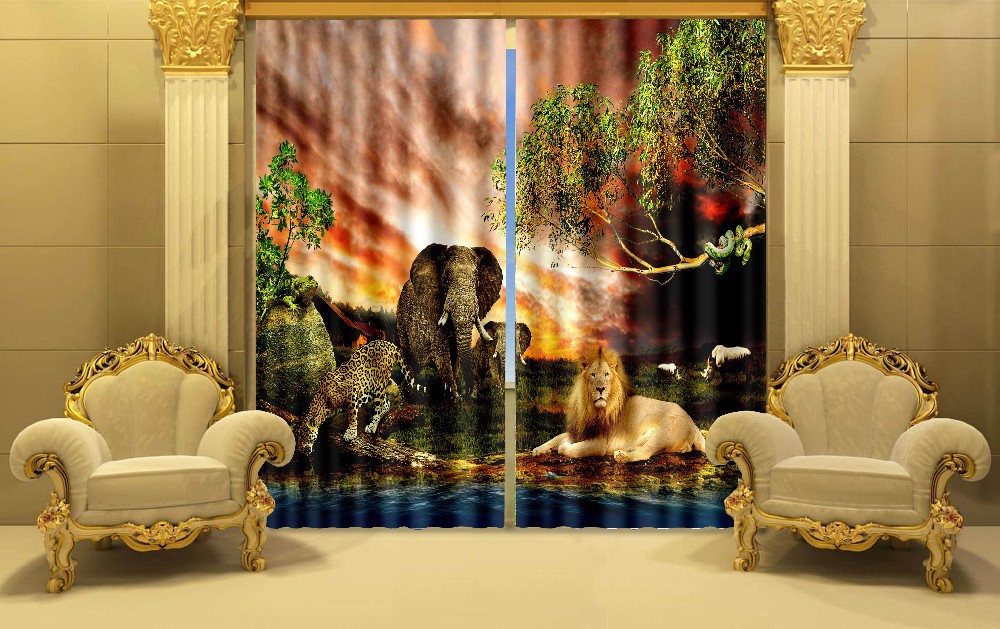 Animal print gordijnen koop goedkope animal print gordijnen loten ... Gordijnen living rooms woonkamer