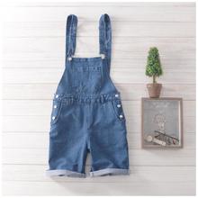 Free Shipping 2016 Men’s Jean Overalls Mens Denim Bib Overalls Blue Shorts Jumpsuit Mens Jean Shorts Jeans Man