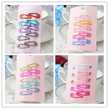 20 Pcs Girls Colorful Metal Snap Hair Clips with Little Silver mini baby Snap Hair Head Clips Pins Sleepies Hair Slides School