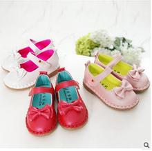 Free shipping kids shoes new spring summer 2016 children’s shoes girl child princess goosegrass bottom shoes single bow 4508