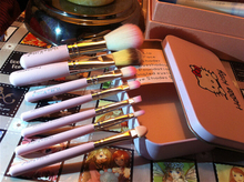 Birthday Gift Hello Kitty 7pc Box Brand Cosmetic Brush Set Makeup Kit Beauty Kabuki Face Care