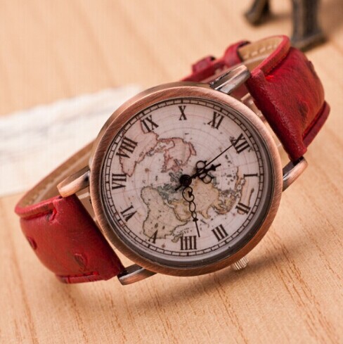 High Quality Soft Leather Strap Watches For Women Retro Roman Number Copper Alloy Quartz Wristwatch Plate