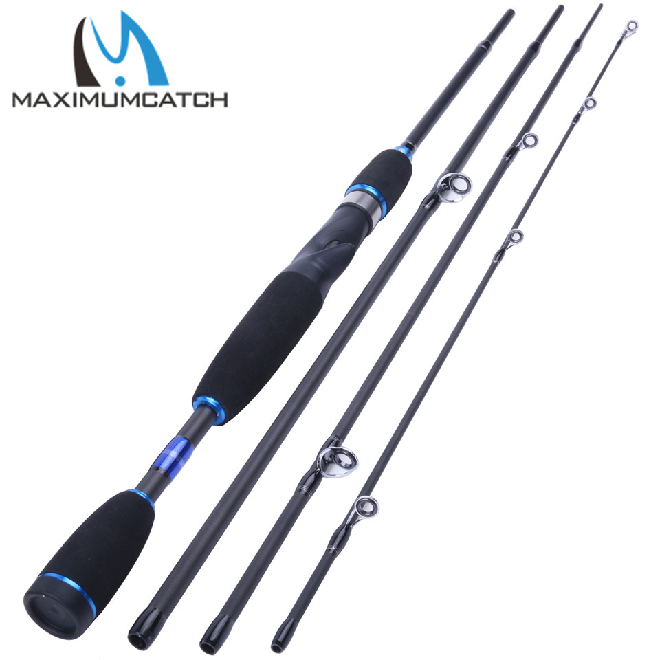 Fishing Baitcasting Rod 2.1M 4Pieces Travel Carbon Fiber Fishing Rod