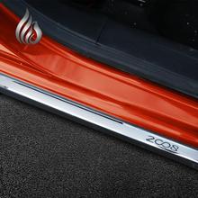 Peugeot 2008 stainless steel scuff plate under door sill 2pcs car accessories