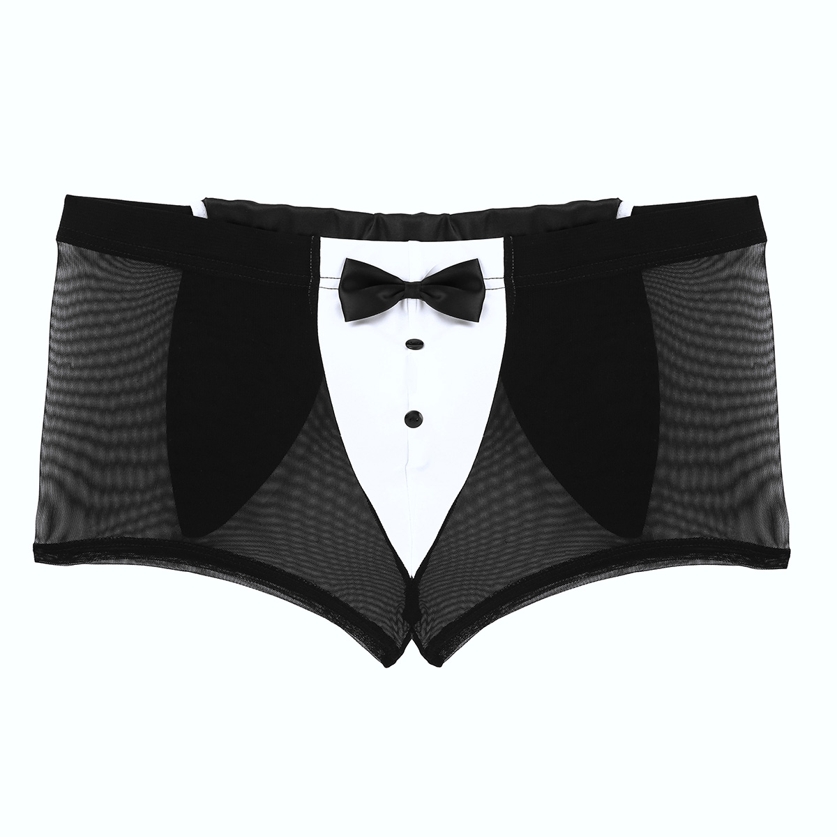 YiZYiF Mens Plaid Tuxedo Y Back Braces Suspender Bodysuit Lingerie Boxer Briefs