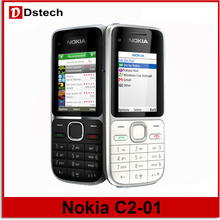 Original Nokia C2-01 quad band 3G phone 3.2MP Camera FM Bluetooth MP3 MP4 Player Cell phone Freeshipping