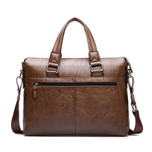 Vintage Leather Handbags Genuine Leather Briefcase for Men Laptop Briefcase Shoulder Bags Casual Crossbody Bags MaletinD018