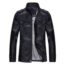 Spring and autumn Male leather clothing 2015 new leather coat men short slim leather jacket men outerwear motorcycle black