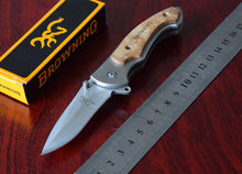 12Pcs lot 440C Blade OEM Browning 337 Wood Handle Tactical Folding knives Hunting Knife Camping tool
