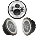 1X 7 40W H4 H L LED Headlight 2 Pcs 4 5Inch 30W LED Motorcycle Headlight