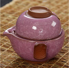 Colorful ice crack a pot a cup Kung Fu Tea Set portable travel Tea Set Ceramic
