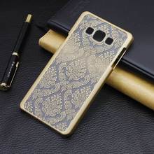 For Samsung Galaxy A3 A3000 A5 New Rubberized Retro Damask Pattern Engraved Matte Case pc filp