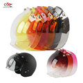 free shipping capacete casco 3 snap bubble shield visor vintage retro motorcycle helmet shield glass open
