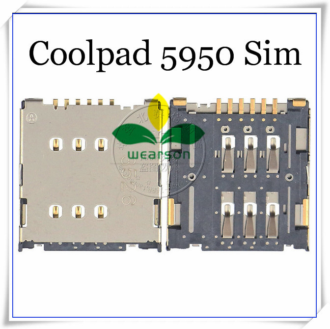 Original New sim card slot for COOLPAD 5950 5891Q sim slot adaptor Free shipping