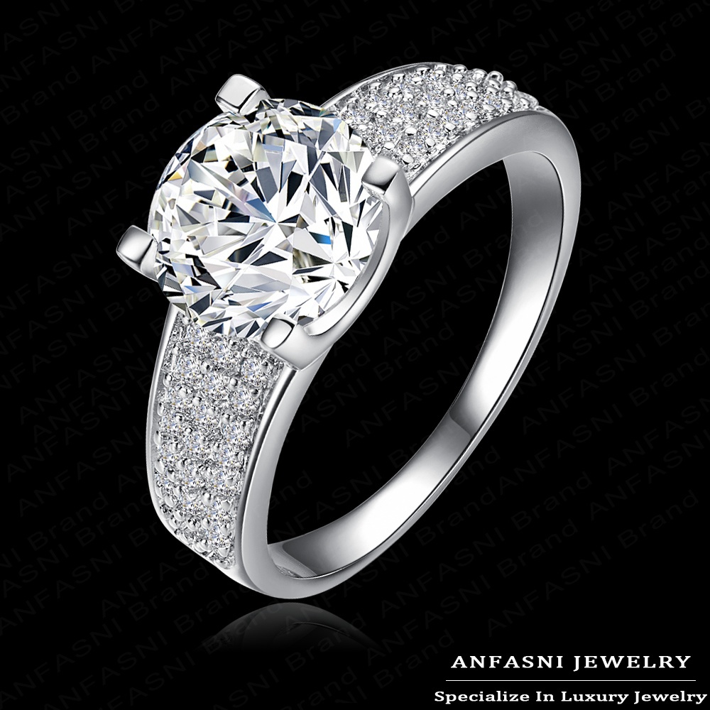 New Arrival High end Engagement Rings 18K Gold Platinum Plated AAA Cubic Zircon Unisex Rings Jewelery